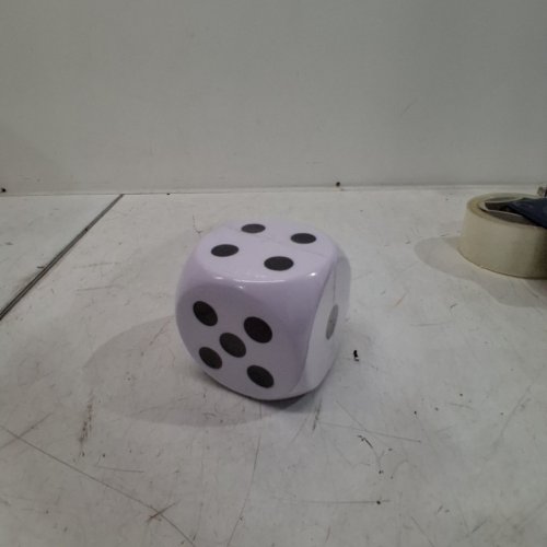 LARGE FOAM DICE - 4" - WHITE\BLACK image 2