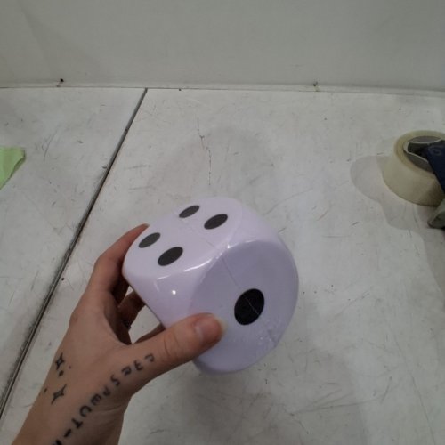 LARGE FOAM DICE - 4" - WHITE\BLACK image 3