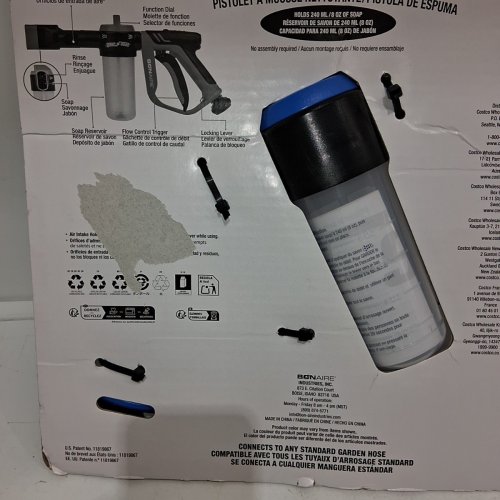 BON-AIRE SOAP-N-SUDS FOAMING WASH GUN - BLACK/BLUE (MODEL: 1509998) image 3