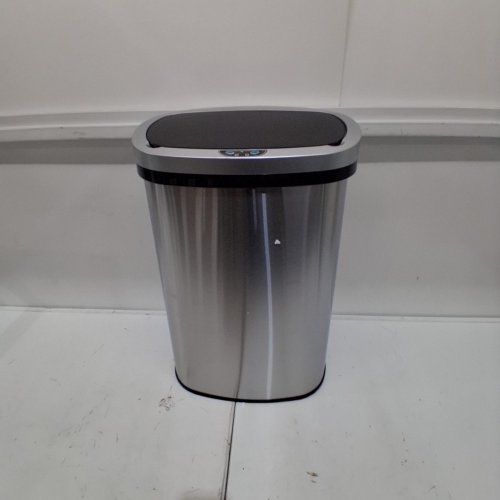 OVAL AUTOMATIC TOUCH FREE TRASH CAN - 13GAL - STAINLESS STEEL (MODEL: TC-1350R-SS) image 3