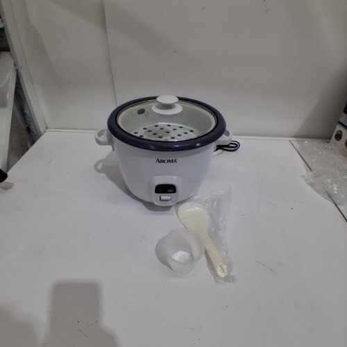 AROMA ONE-TOUCH AUTOMATIC RICE COOKER WITH STEAM TRAY - 20-CUP (COOKED) - WHITE (MODEL: ARC-390NGP) image 5