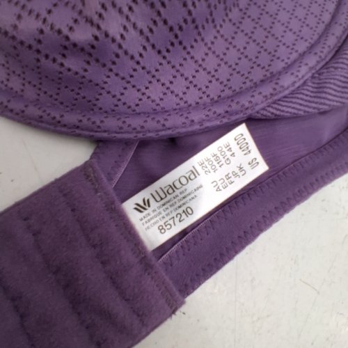WOMEN'S WACOAL SEAMLESS NO-PADDING UNDERWIRE BRA - 44DDD - LILAC (STYLE: 857210) image 2