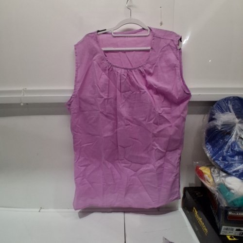 WOMEN'S SLEEVELESS BLOUSE - 2XL - PURPLE image 4