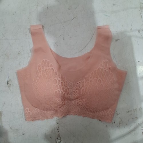 WOMAN'S SEAMLESS LACE SPORTS BRA - MEDIUM - PINK image 3