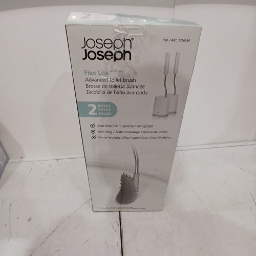 2PK JOSEPH JOSEPH FLEX LITE SILICONE TOILET BRUSH WITH SLIMLINE HOLDER SET - WHITE (MODEL: 1796144) image 5