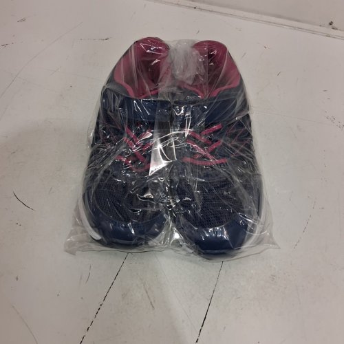 GIRLS' ATHLETIC WORKS VELCRO SLIDE ON SNEAKERS - SIZE 2 - NAVY, PINK AND WHITE image 5