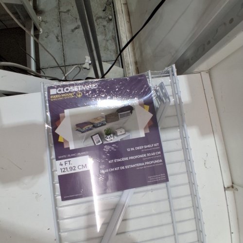CLOSETMAID FIXED MOUNT SHELVING SYSTEM 4FT -WHITE image 3