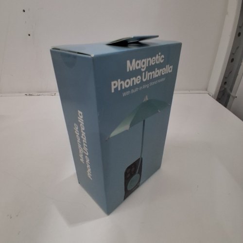 GEMS MAGNETIC PHONE UMBRELLA SUN SHADE SHIELD FOR OUTDOORS WITH FLEXIBLE ANGLE DESIGN & ROTATABLE PHONE RING - BLUE image 2