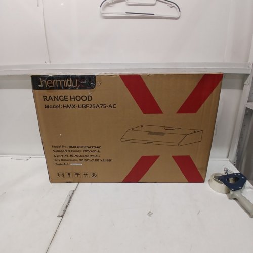HERMITLUX 30" UNDER CABINET STAINLESS RANGE HOOD, BLACK (MODEL: HMX-UBF25A75-AC) image 4