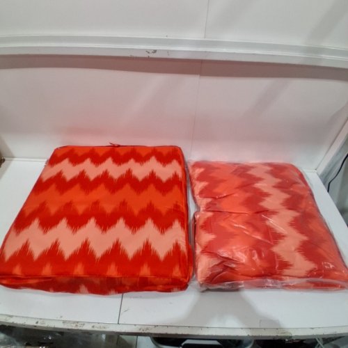2PK VARGOTTAM OUTDOOR PATIO CHAIR PADS - 20"X20"X3" - RED/ORANGE image 2