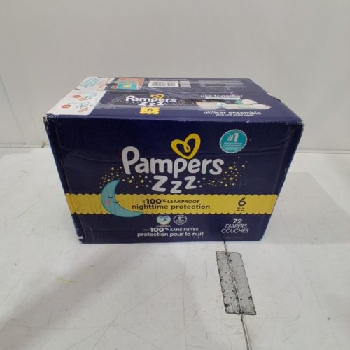 72PK PAMPERS OVERNIGHTS SWADDLERS DISPOSABLE BABY DIAPERS - SIZE 6 image 2