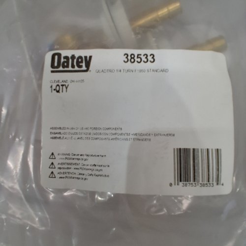 OATEY WIRSBO STANDARD PACK 1/4 TURN BRASS VALVES - 2" - WHITE (MODEL: 38533) image 2