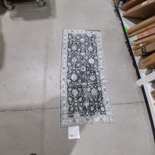 WASH LUXE ORNAMENTAL RUNNER RUG - 27" X 60" - GREEN/WHITE (ITEM: TNC-27682) image 2