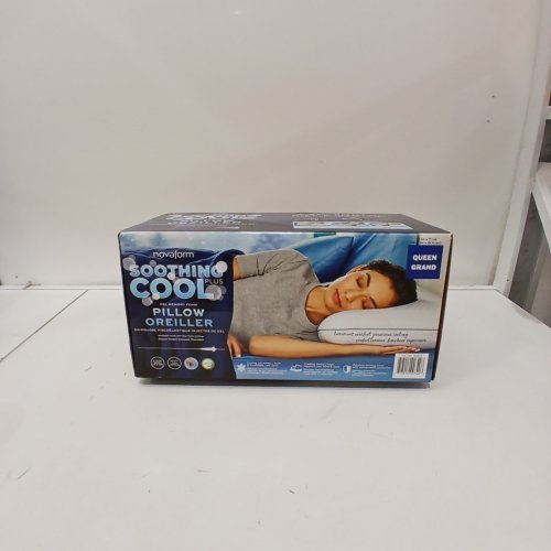 NOVAFORM SOOTHING PLUS COOLING GEL MEMORY FOAM PILLOW - QUEEN - WHITE (MODEL:3957635) image 2