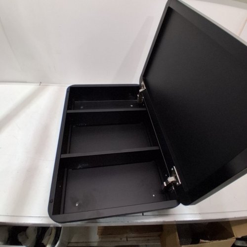 MIRRORED MEDICINE CABINET - 26" X 15" - BLACK image 3
