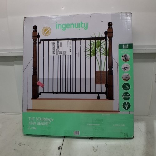 INGENUITY THE STAIRWAY+ 46W SERIES PET/BABY GATE - 32.5" X 31"-46" - BLACK (MODEL: 17171) image 4