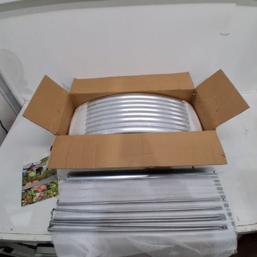 OVAL GALVANIZED RAISED GARDEN BED - 10.5" X ~65" - SILVER image 2