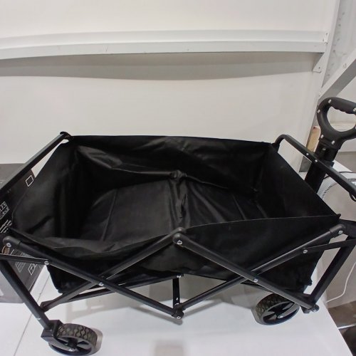 FOLDABLE PORTABLE TROLLEY WAGON CART - 28" X 18.5" - BLACK (MODEL: JY-102) image 3
