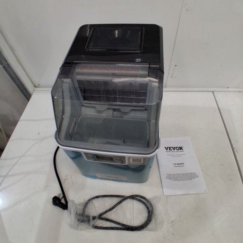 COUNTERTOP ICE MAKER WITH ICE SCOOP AND BASKET - 24 CUBES - 45LBS - SILVER (MODEL: HZB-20AF/S) image 3