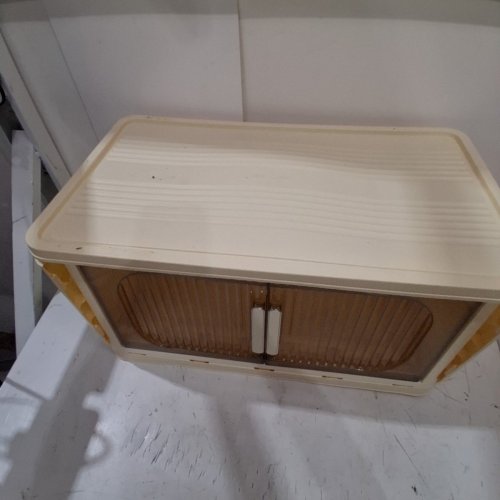 5- TIER STACKABLE & COLLAPSIBLE STORAGE CABINET - CREAM / AMBER image 3