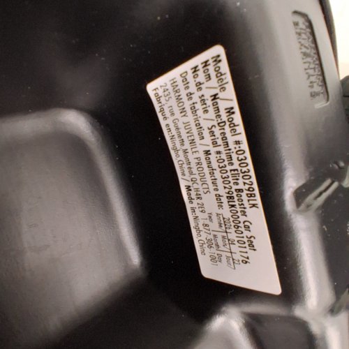 HARMONY 2-IN-1 DREAMTIME ELITE HIGH-BACK BOOSTER CAR SEAT WITH CUP HOLDER - 40 -110LBS - BLACK (MODEL: 0303029BLK) image 2
