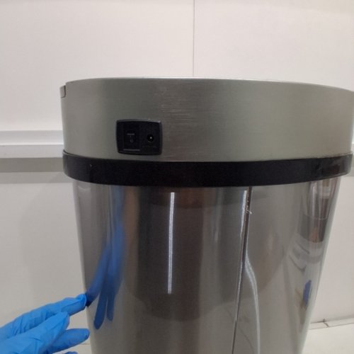 ITOUCHLESS SEMI-ROUND EXTRA-WIDE AUTOMATIC SENSOR TOUCHLESS TRASH CAN - 13 GAL - SILVER (MODEL: IT13HX) image 6