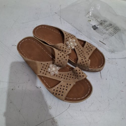 WOMEN'S OYEDENS WDEGE SANDALS WITH ARCH SUPPORT - SIZE 8.5 - TAN / KHAKI (STYLE : 02864890960534) image 2