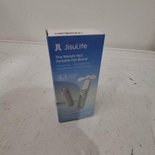 3-IN-1 JISULIFE HANDHELD FAN, FLASHLIGHT AND POWERBANK- 2000MAH - WHITE (MODEL:LIFE8) image 3