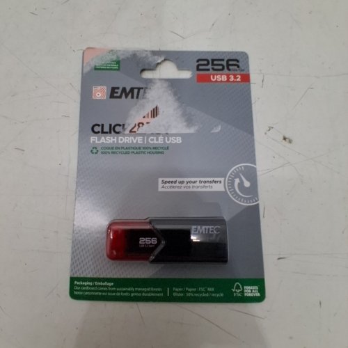 EMTEC USB 3.2 FLASH DRIVE - 256GB - BLACK / RED (MODEL: B110) image 2
