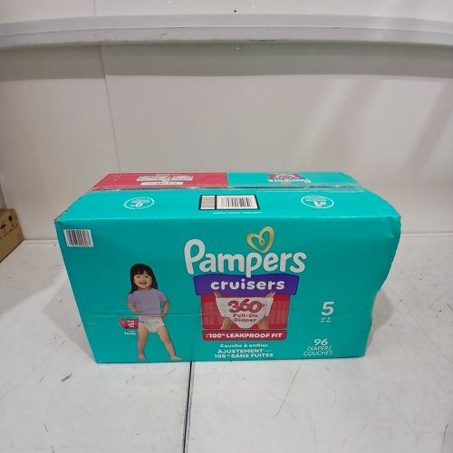 96PK PAMPERS PULL ON CRUISERS 360° 100% LEAKPROOF DISPOSABLE BABY DIAPERS - SIZE 5 (27LBS+) image 4