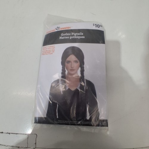 WOMEN'S GOTHIC PIGTAILS WIG -OSFM - BLACK image 2