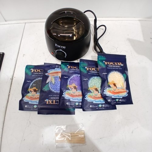 FOCTXI WAXING KIT WITH WAX MELT WARMER & SILICONE POT - BLACK/BLUE (MODEL: YLD-50) image 3
