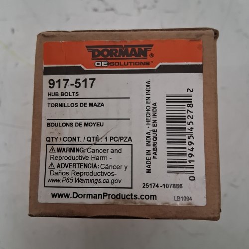 3PK DORMAN HUB BOLTS - SILVER (MODEL: 917-517) image 2