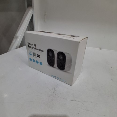 2PK SMART AI BATTERY WIRELESS OUTDOOR CAMERA - WIFI SURVEILLANCE CAMERA FOR HOME SECURITY SYSTEM WITH SIREN ALARM, SPOTLIGHT, & MOTION DETECTION - WHITE (MODEL: CG6) image 4