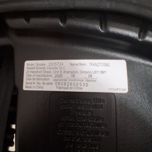 GRACO TRANZITIONS 3-IN-1 HARNESS BOOSTER SEAT - 22-100LBS - PROOF BLACK (MODEL: 2035724) image 3