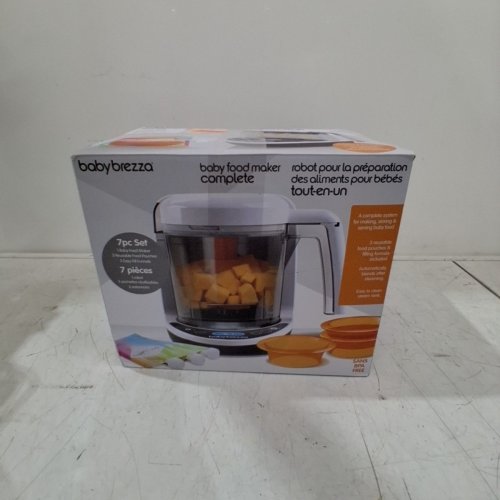 7PC BABYBREZZA FOOD MAKER COMPLETE WITH 3 EASY FILL FOOD POUCHES & FUNNELS - WHITE (MODEL: BRZ00141) image 7