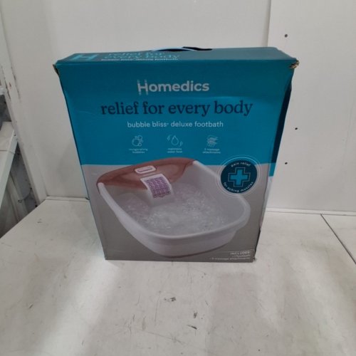 HOMEDICS BUBBLE BLISS DELUXE FOOTBATH WITH 3 MASSAGE ATTACHEMENTS, HEAT MAINTENANCE AND SPLASH GUARD - PINK AND WHITE (MODEL: FB-52JA) image 3