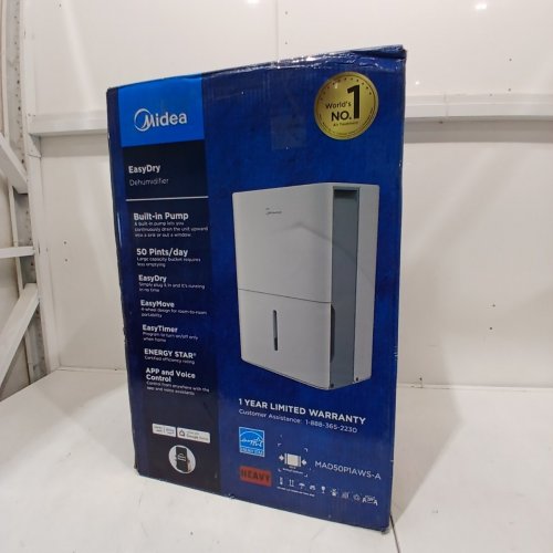 MIDEA ENERGY STAR DEHUMIDIFIER WITH PUMP -WIFI - SMART VOICE COMPATIBLE -4,500 SQ. FT COVERAGE - WHITE (MODEL: MAD50P1AWS) image 5