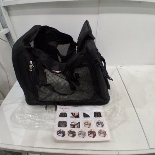 FEANDREA FOLDABLE PET CARRIER BAG WITH BREATHABLE MESH AND HANDLES - 24" X 16" - BLACK (MODEL: PDC60H) image 2