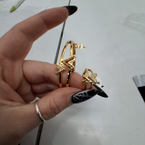 2PC WOMENS FASHION JEWELRY BRACELET AND RING SET - RING SIZE 8 - GOLD-TONE image 4