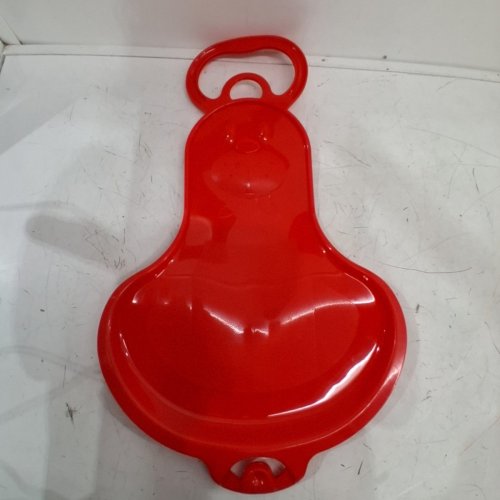 2PK PLASTIC SEAL WINTER TOBOGGAN SLEDS WITH TOW RING FOR TODDLERS - RED image 3