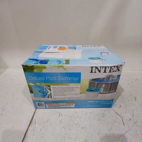 INTEX KRYSTAL CLEAR POOL BASICS ABOVE-GROUND POOL DELUXE WALL-MOUNTED AUTOMATIC SWIMMING POOL SURFACE SKIMMER - BLUE/WHITE (MODEL: 28000E) image 4