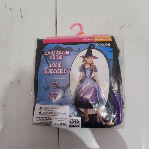 2PC GIRLS PALAMON CAULDRON CUTIE COSTUME - MEDIUM (8-10) - BLUE/PURPLE/BLACK image 2