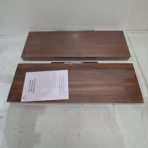 2PK INHABIT UNION FLOATING SHELF - 24" - RUSTIC BROWN image 2