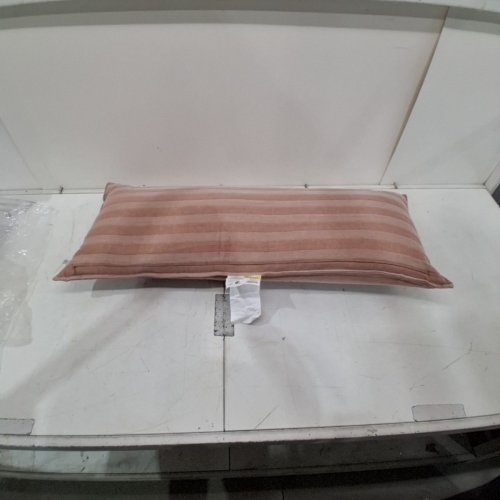 HEARTH & HAND WITH MAGNOLIA TONAL STRIPE OBLONG THROW PILLOW - 14" X 36" - RUST (MODEL: 324-02-2369) image 2