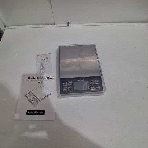 NEXT-SHINE RECHARGABLE DIGITAL FOOD KITCHEN SCALE WITH LCD BACKLIT DISPLAY - 5KG MAX - BLACK image 5
