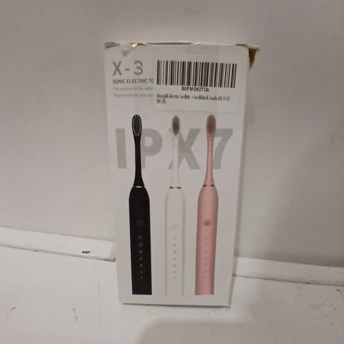 SONIC ELECTRIC TOOTHBRUSH WITH 6 BRUSH HEADS - BLACK (MODEL: X-3) image 3
