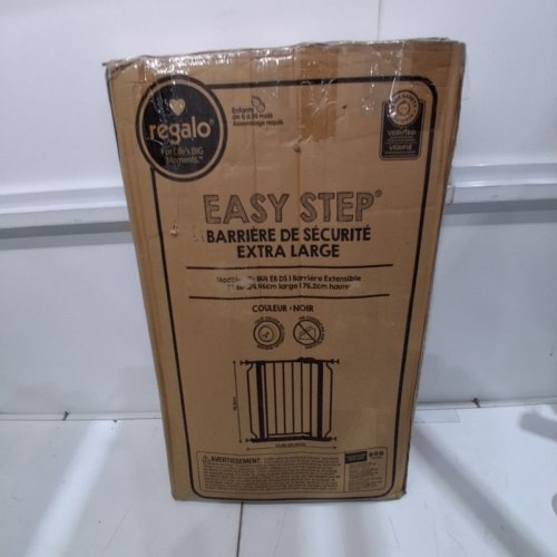 REGALO EASY STEP EXTRA WIDE SAFETY GATE - 29-49" X 30" - BLACK (MODEL: 1164 EB DS) image 4