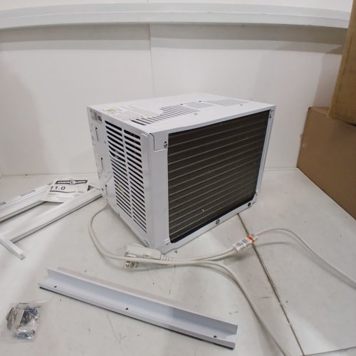 GE APPLIANCES ELECTRONIC WINDOW AIR CONDITIONER - 5,000 BTU - 150SQ.FT - WHITE (MODEL: AWAS05BWFC) image 5