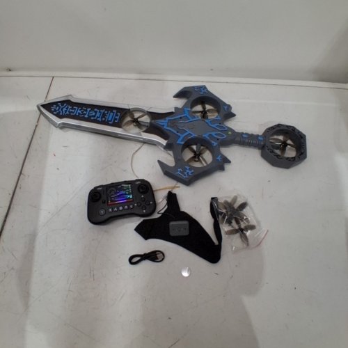 GESTURE SENSING REMOTE CONTROL FLYING SWORD TOY - GREY/BLUE image 3